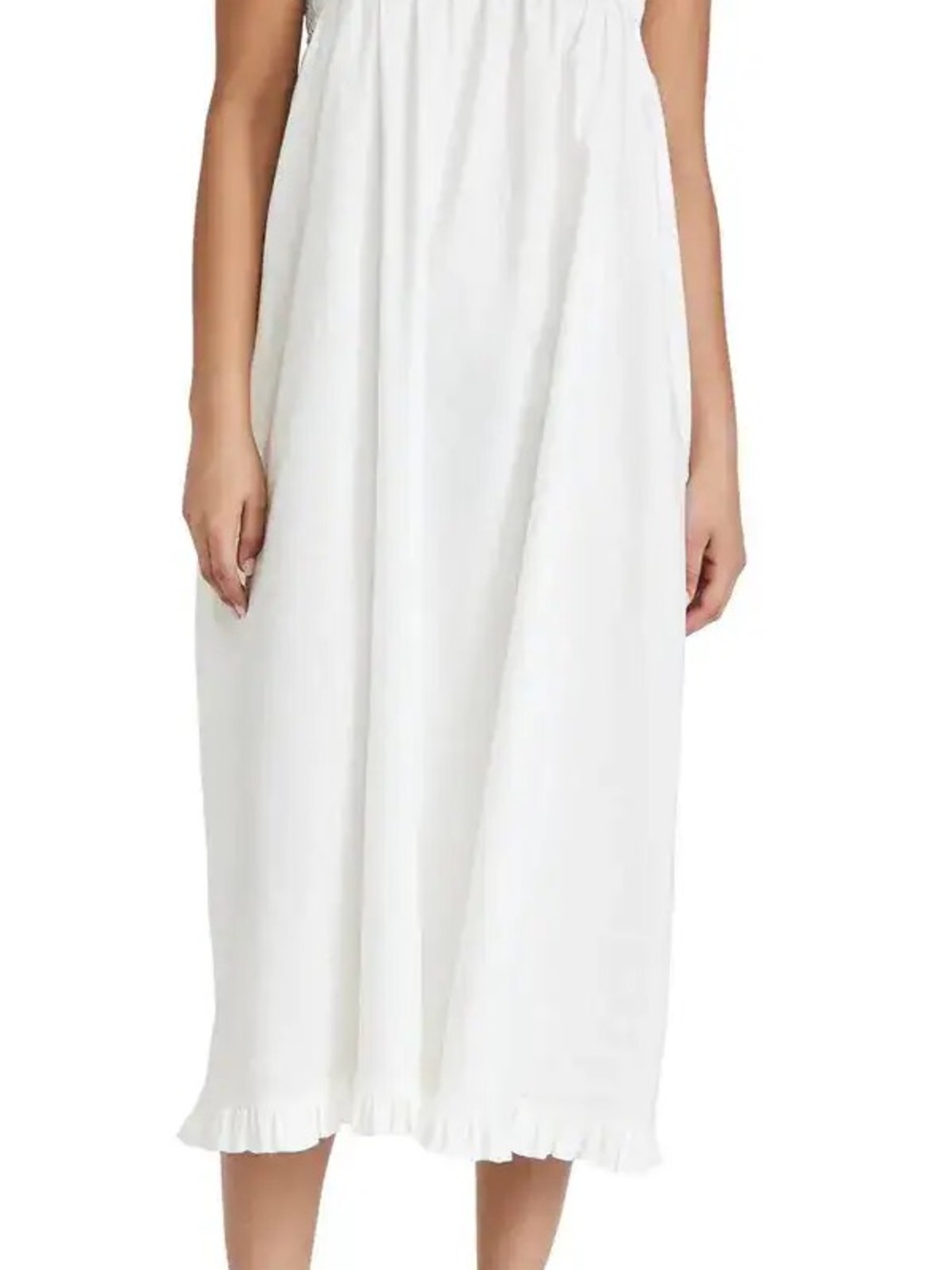 AVAVAV White Ruffled Midi Dress